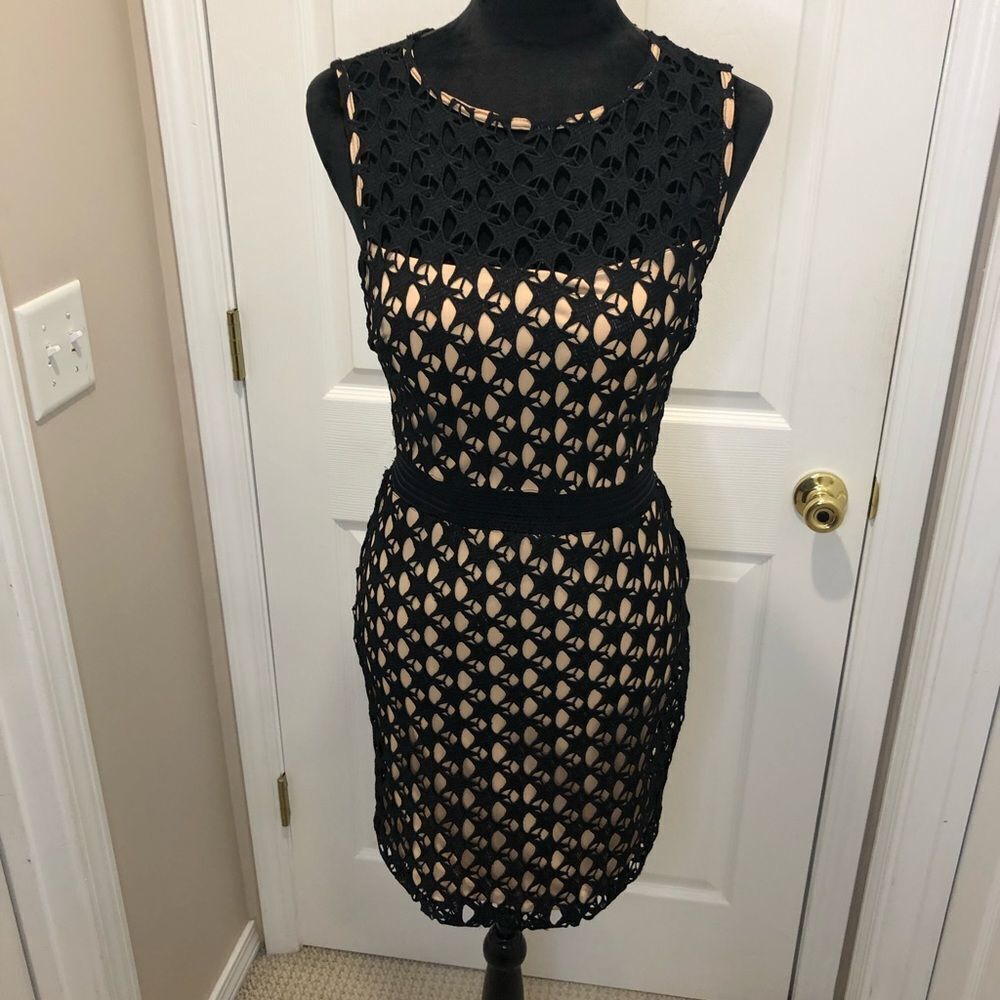 City Studio black star netting bodycon mini dress size 5